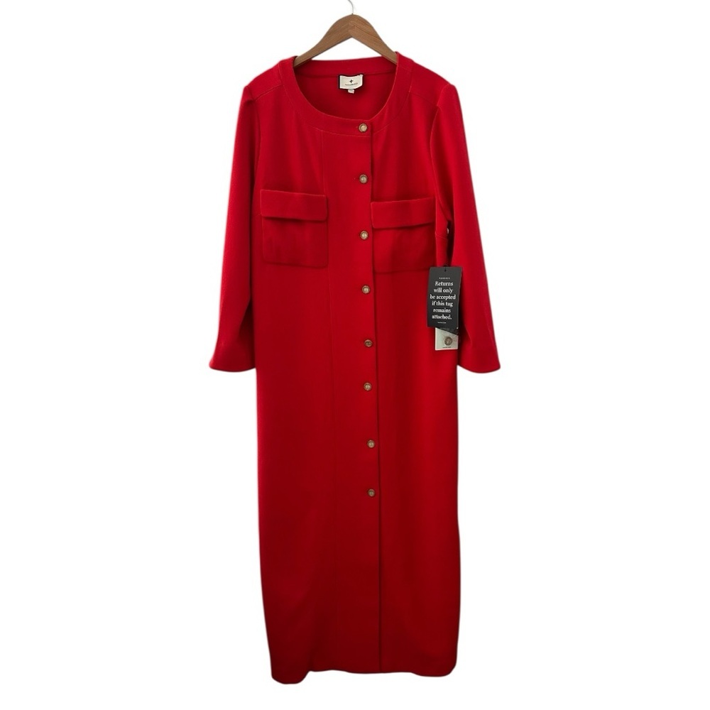 NEW Tuckernuck Red Barnett Maxi Dress Womens Size XXL Luxury - Picture 4 of 10